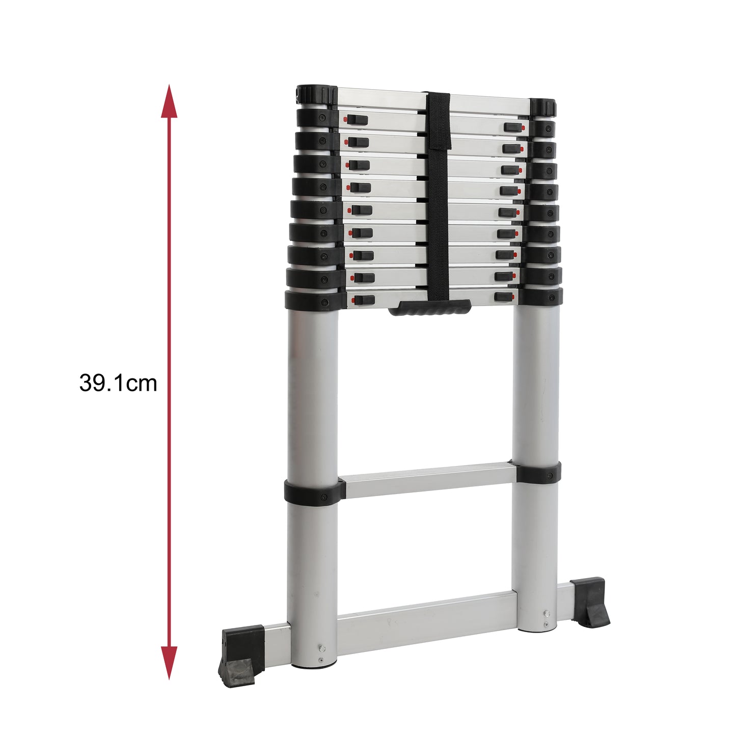 Échelle télescopique aluminium 3,9 m — descente amortie, charge 150 kg, conforme EN 131-6 — MOQ 200