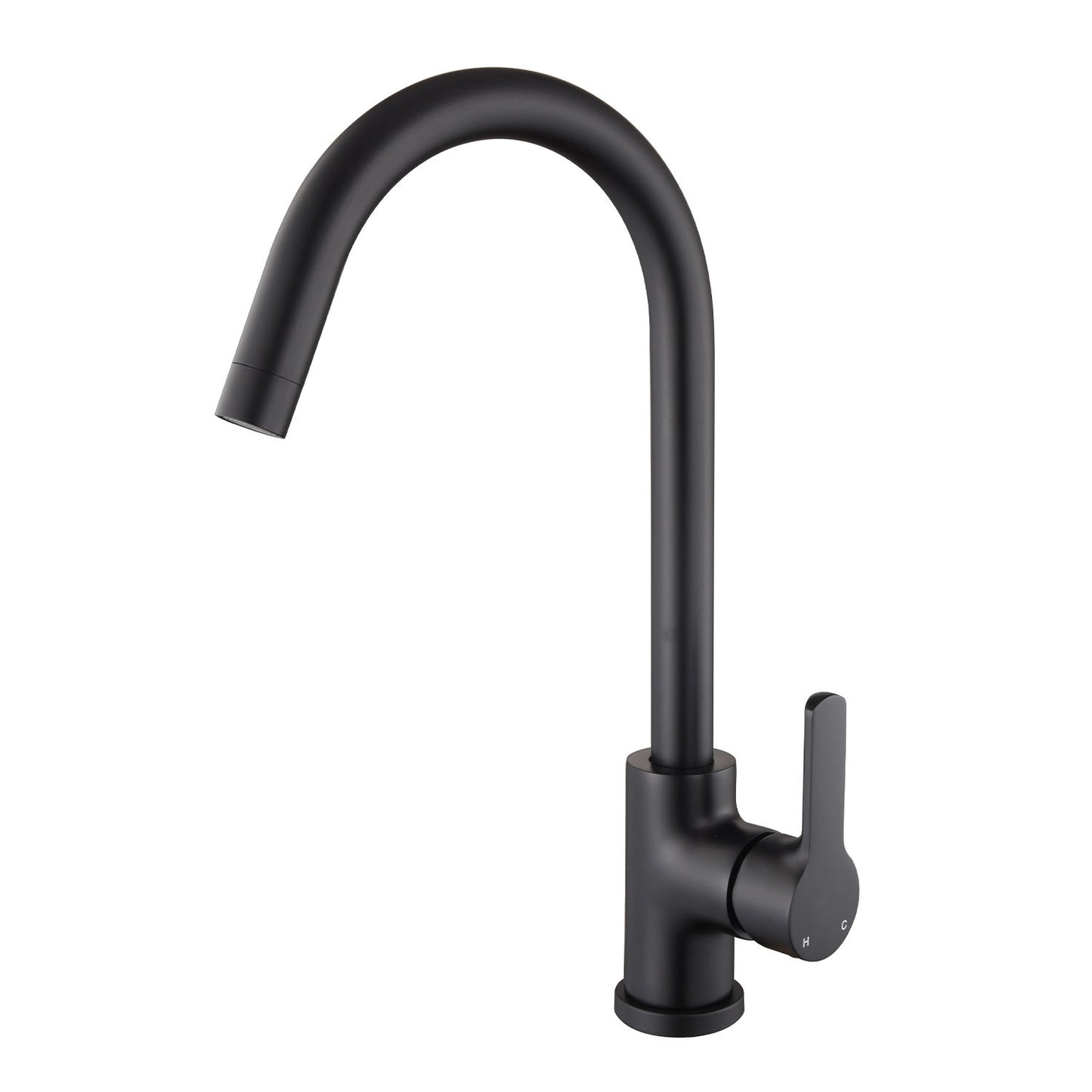 Robinet de cuisine col de cygne NOIR MAT — mitigeur évier design — MOQ 200