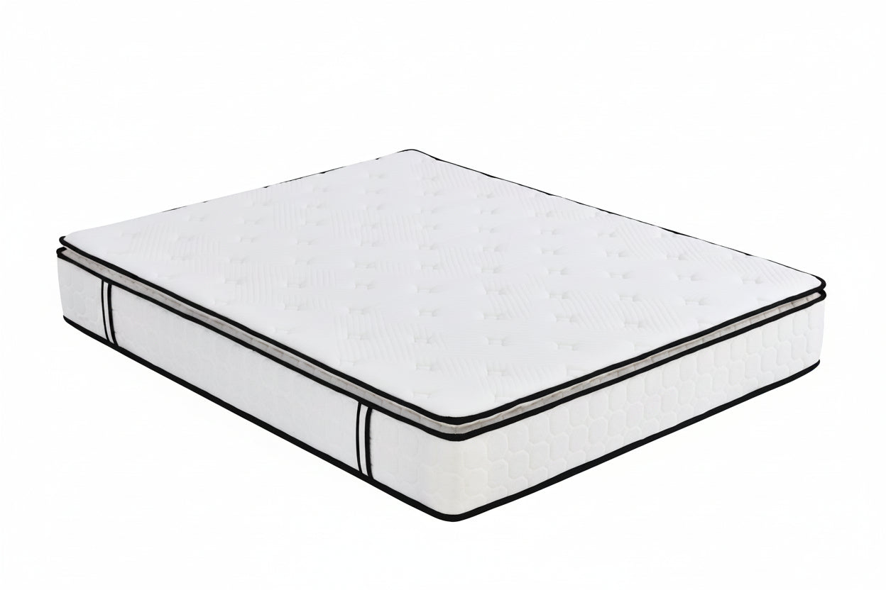 Matelas hybride ferme 28 cm — ressorts ensachés et mousse haute densité, soutien renforcé 160×200 — MOQ 50