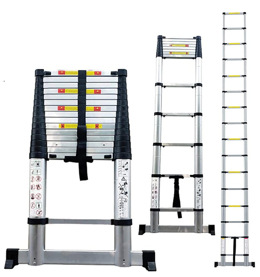 Échelle télescopique aluminium 6 m — grande hauteur, repliable compacte, charge 150 kg, EN 131-6 — MOQ 200