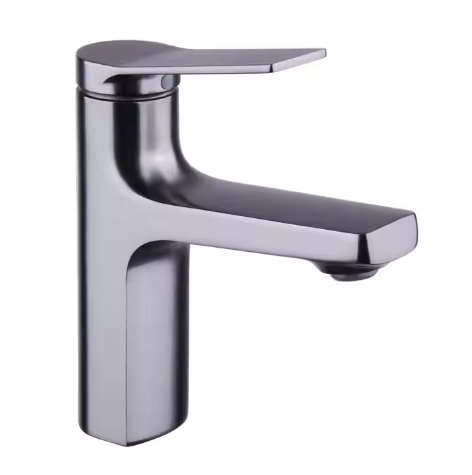 Robinet lavabo design fluide — 3 finitions au choix : chrome, chrome brossé, noir mat — MOQ 500
