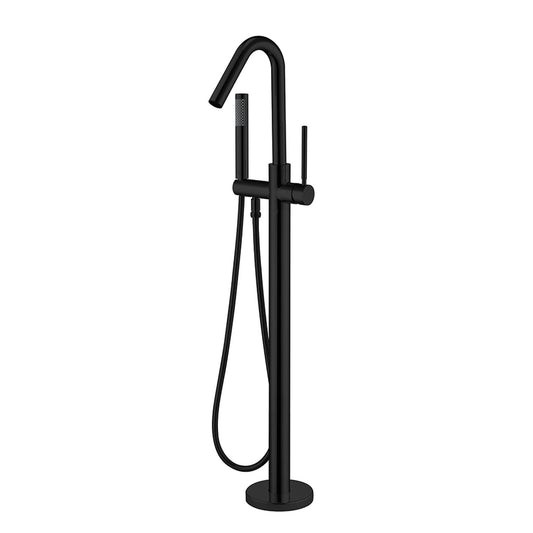 Robinet baignoire colonne sur pied NOIR MAT avec douchette — design contemporain — MOQ 200