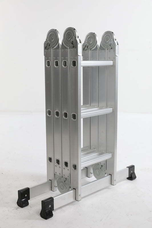 Échelle multifonction articulée aluminium 4×3 — pliable, charge 150 kg, conforme EN 131 / GS — MOQ 300