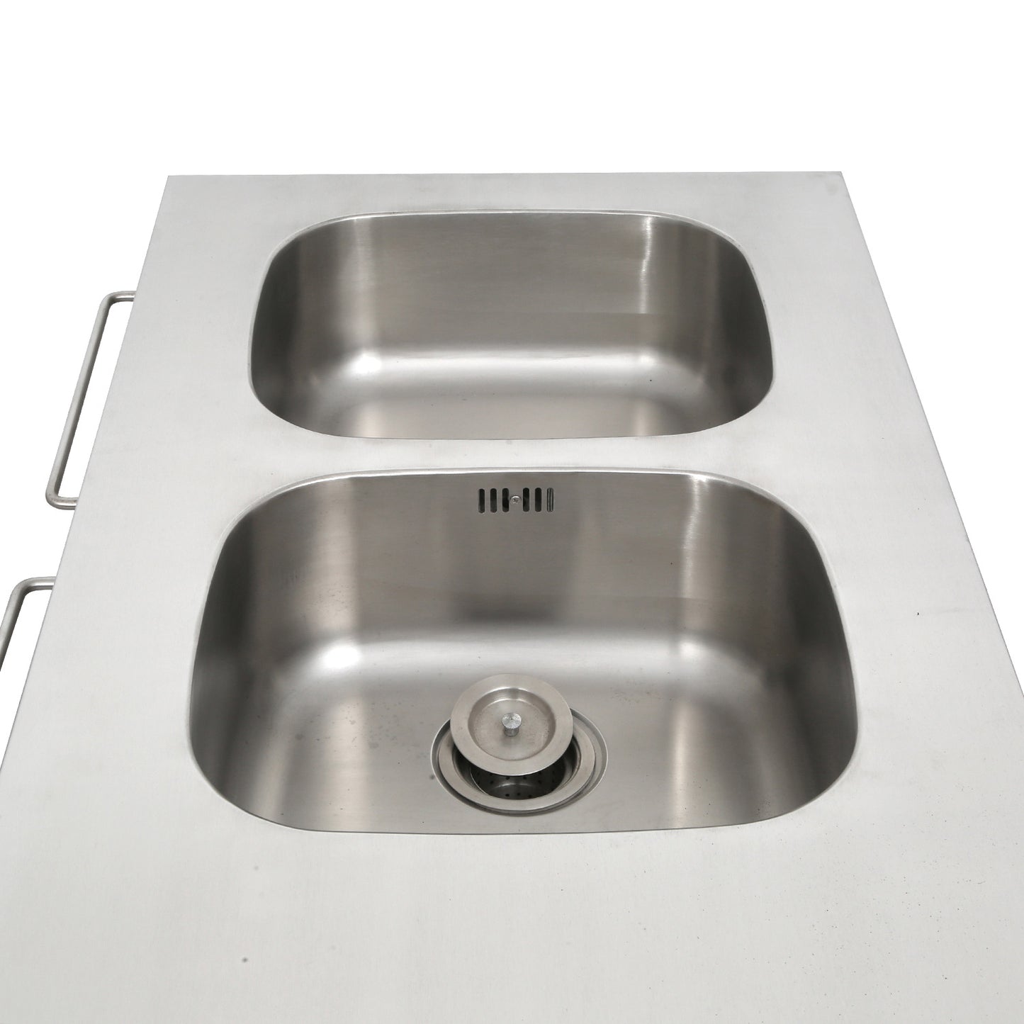 Meuble cuisine PRO inox avec ÉVIER DOUBLE BAC — 1200mm — collectivité, restauration, hôtellerie — MOQ 20