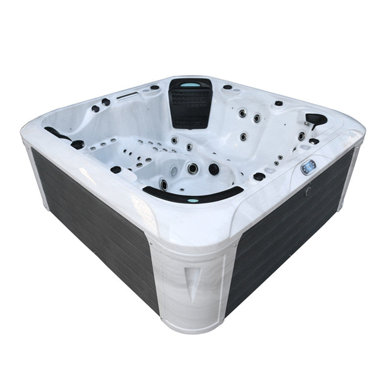 Spa extérieur 7-8 places 230×230 cm — 67 jets, système Balboa, chauffage 3 kW, coque acrylique — MOQ 1