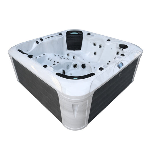 Spa extérieur 7-8 places 230×230 cm — 67 jets, système Balboa, chauffage 3 kW, coque acrylique — MOQ 1