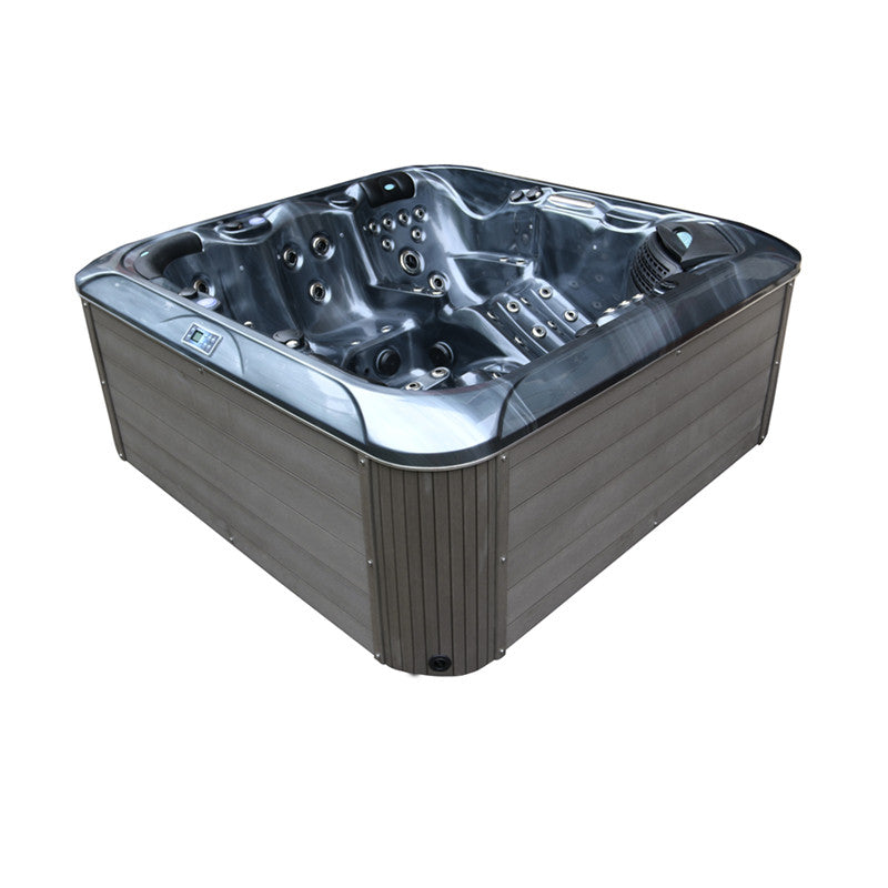 Spa extérieur 7-8 places 230×230 cm — 77 jets, système Balboa, double pompe 3 HP, coque acrylique — MOQ 1