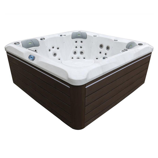 Spa extérieur 6-7 places 214×214 cm — 29 jets, système Balboa, chauffage 3 kW, coque acrylique — MOQ 1