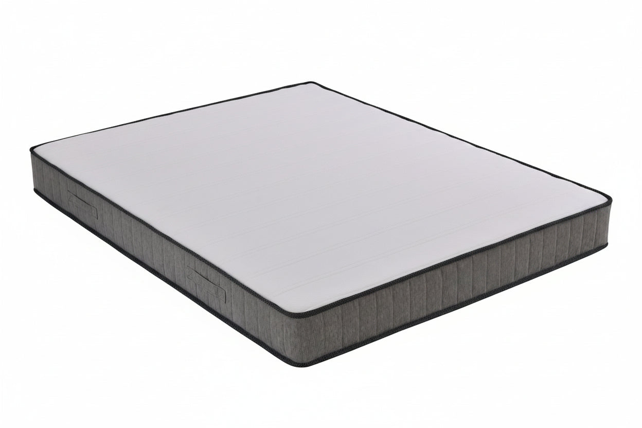 Matelas hybride ressorts ensachés + mousse 160×200 cm — épaisseur 20 cm, fermeté moyenne-douce, conditionné enroulé — MOQ 50